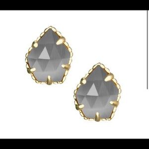 Kendra Scott Tessa Gold Stud Earrings in Slate